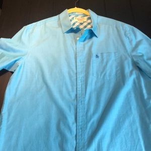 Lovely blue men’s short sleeve shirt